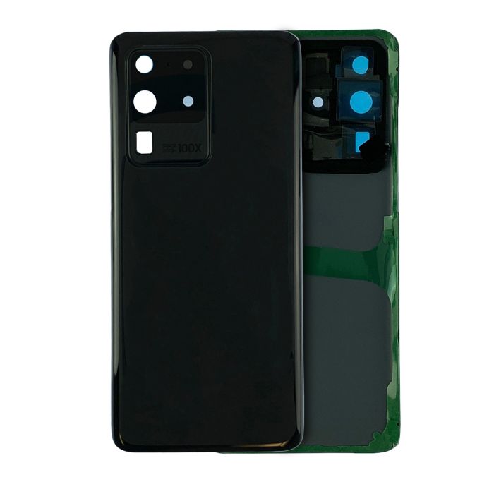 Rückglas mit Kameralinse für Galaxy S20 Ultra (Service Pack) (Cosmic Black)