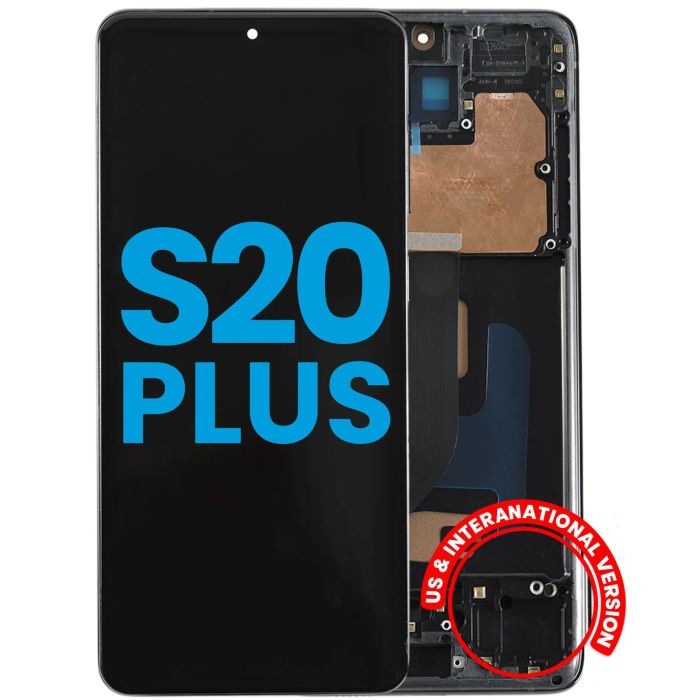LCD Display mit Rahmen (ohne Fingerabdruck Sensor) für Galaxy S20 Plus 5G