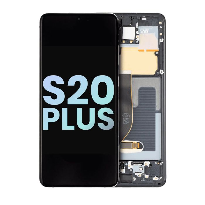 OLED Display mit Rahmen für Galaxy S20 Plus 5G (Service Pack) (Cosmic Gray)