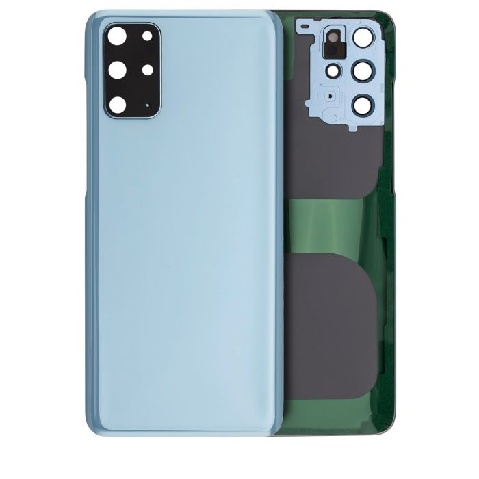 Rückglas mit Kameralinse für Galaxy S20 Plus (ohne Logo) (Cloud Blue)