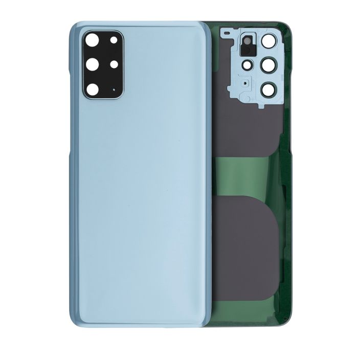 Rückglas mit Kameralinse für Samsung Galaxy S20 Plus (Service Pack) (Cloud Blue)