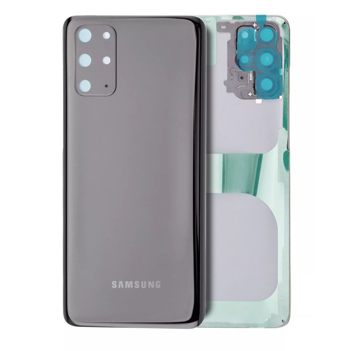 Rückglas mit Kameralinse für Galaxy S20 Plus (Service Pack) (Cosmic Black)