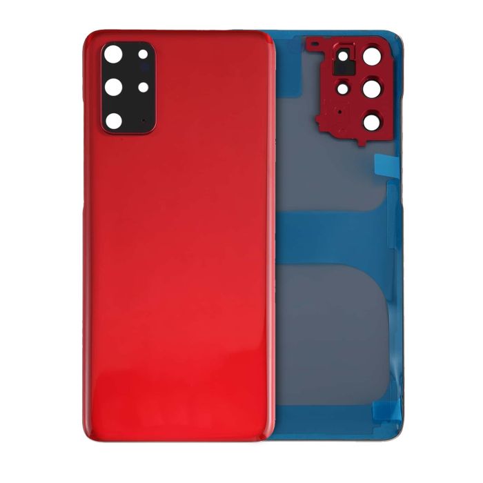 Rückglas mit Kameralinse für Samsung Galaxy S20 Plus (Service Pack) (Aurora Red)