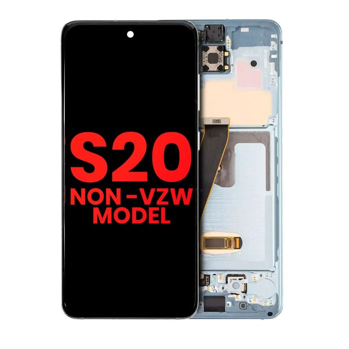 OLED Display mit Rahmen für Galaxy S20 5G (Non-Verizon 5G UW Rahmen)
