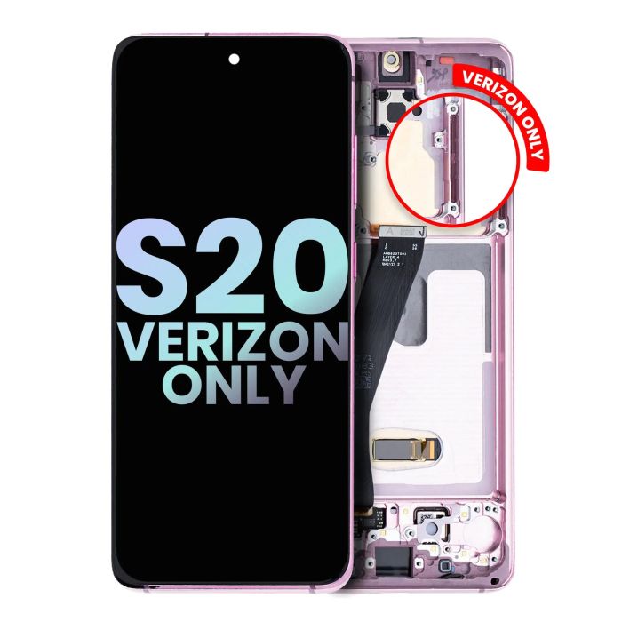 OLED Display mit Rahmen für Galaxy S20 5G (Service Pack) (Cloud Pink)