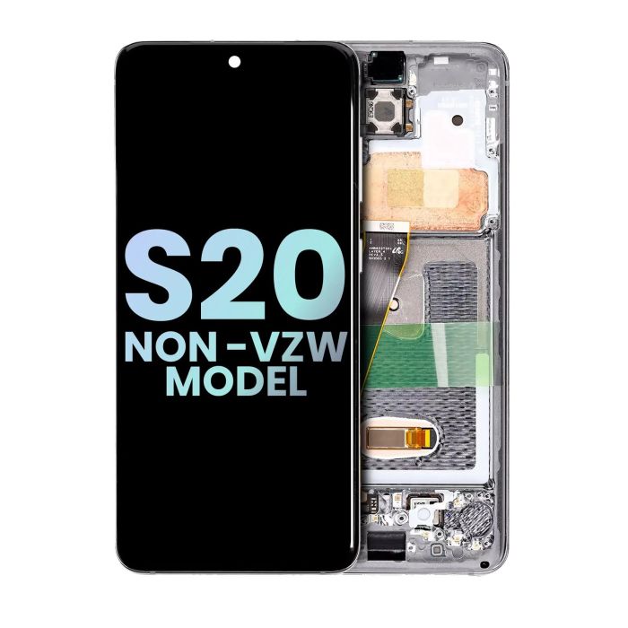OLED Display mit Rahmen für Galaxy S20 5G (Service Pack) (Cosmic Gray)