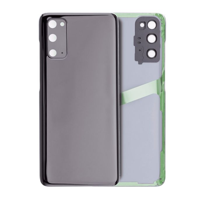 Rückglas mit Kameralinse für Galaxy S20 (ohne Logo) (Cosmic Black)