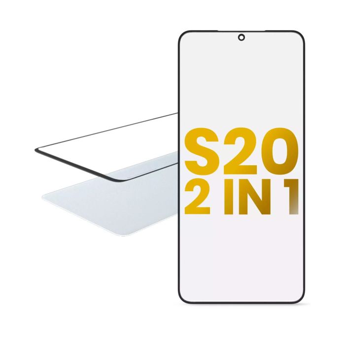 2 in 1 Front Glas mit OCA vormontiert für Samsung Galaxy S20
