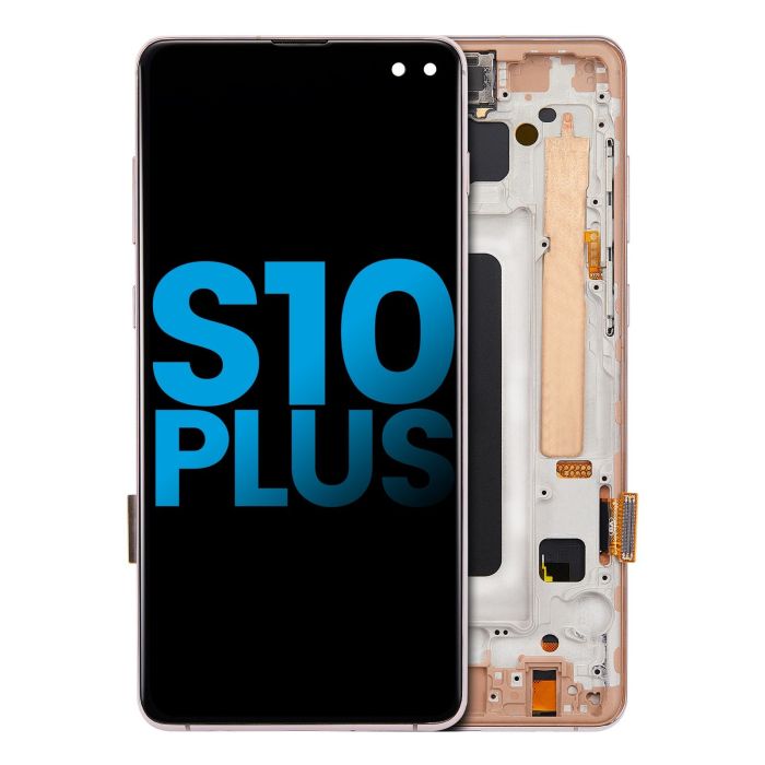 LCD Display mit Rahmen (ohne Fingerabdruck Sensor) für Galaxy S10 Plus