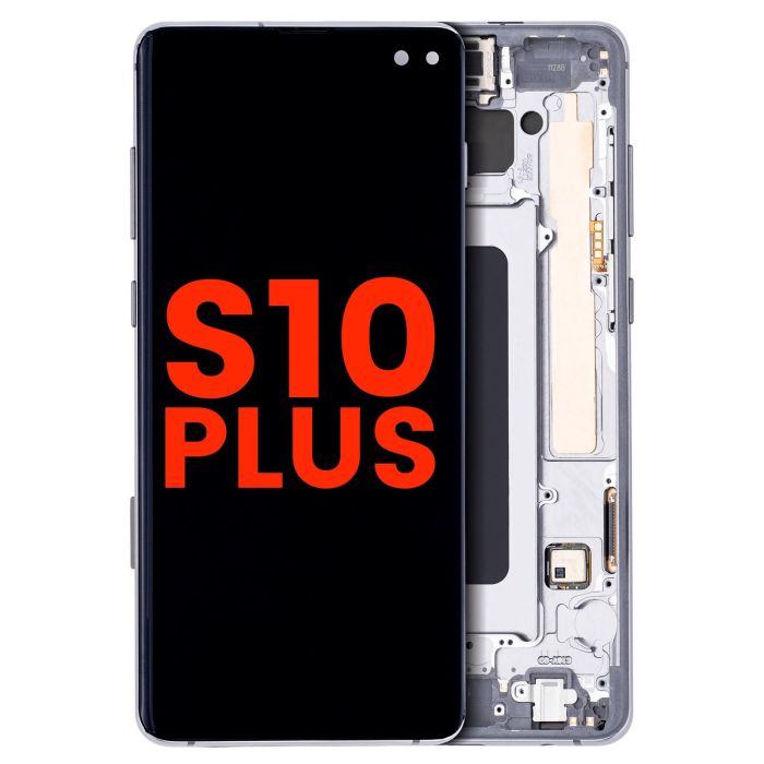 OLED Display mit Rahmen für Galaxy S10 Plus (Prism/ Ceramic Black)
