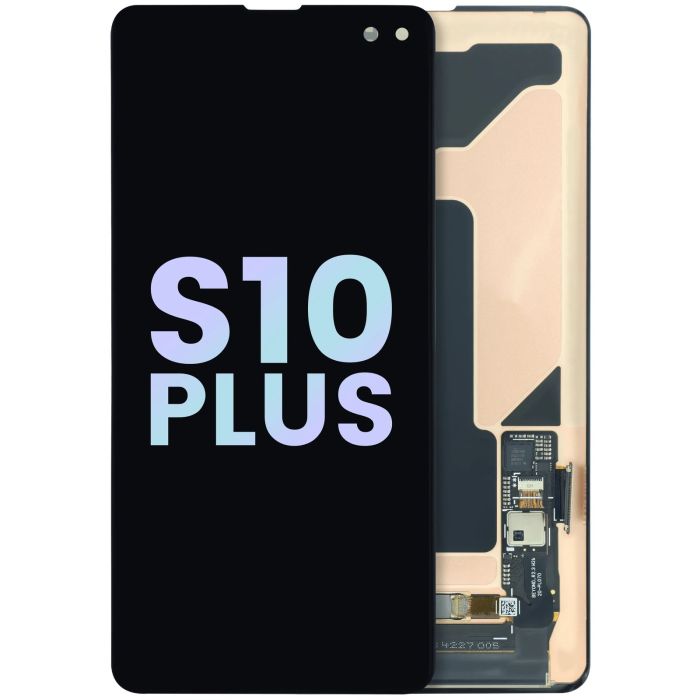 OLED Display ohne Rahmen für Galaxy S10 Plus (Service Pack) (Prism Black)