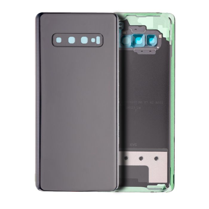 Rückseite Abdeckung mit Kameralinse für Galaxy S10 Plus (Prism Black)