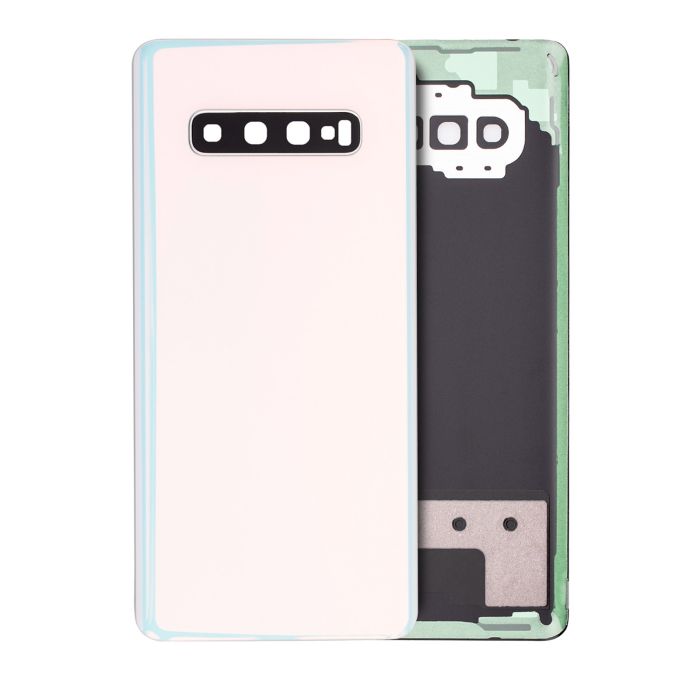 Rückglas mit Kameralinse für Galaxy S10 Plus (Service Pack) (Prism White)
