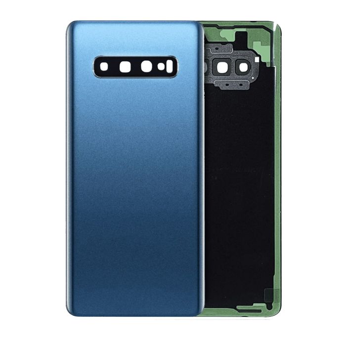 Rückglas mit Kameralinse für Samsung Galaxy S10 Plus (Service Pack) (Prism Blue)