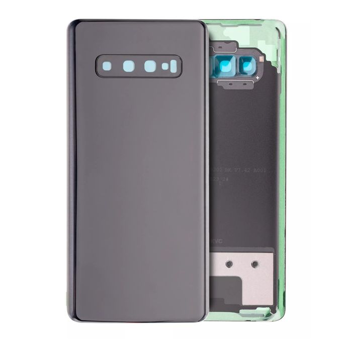 Rückglas mit Kameralinse für Galaxy S10 Plus (Service Pack) (Prism Black)