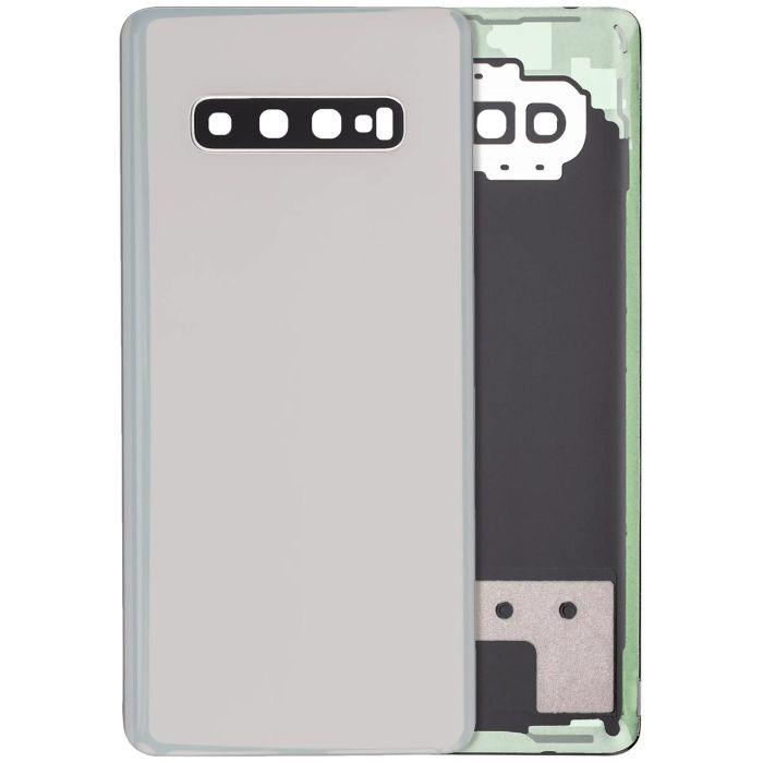 Rückglas mit Kameralinse für Galaxy S10 Plus (Service Pack) (Prism Silver)