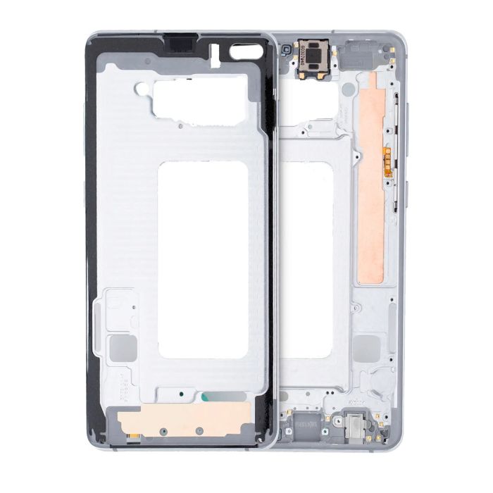 Mittelrahmen für Samsung Galaxy S10 Plus (mit Kleinteilen) (Prism White)