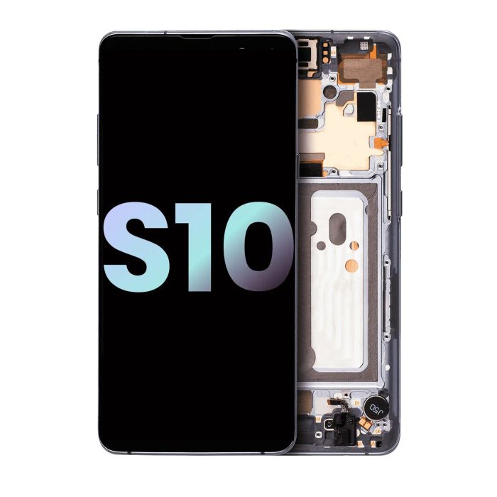 OLED Display mit Rahmen für Galaxy S10 5G (Service Pack) (Majestic Black)