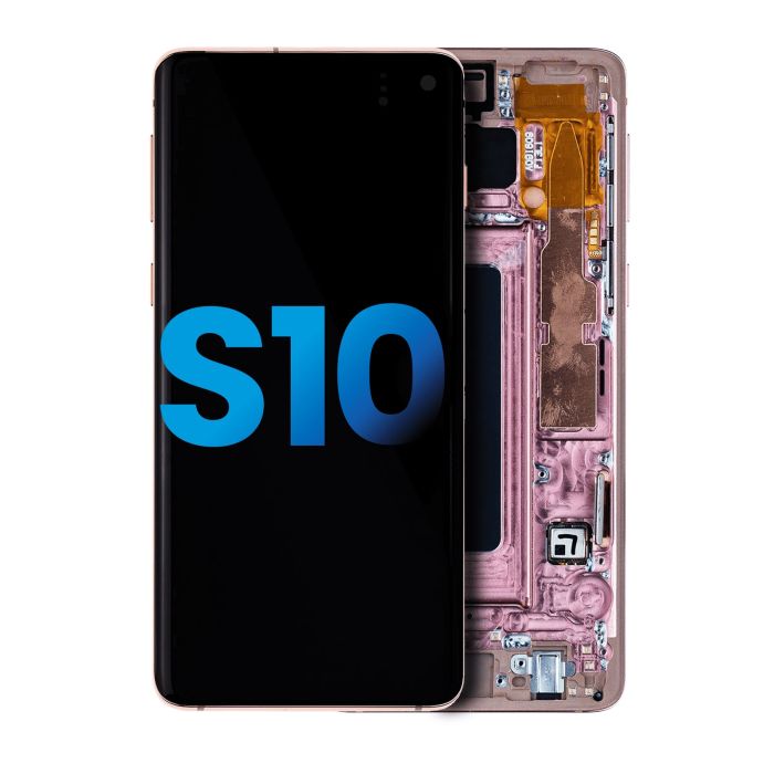 LCD Display mit Rahmen (ohne Fingerabdruck Sensor) für Galaxy S10