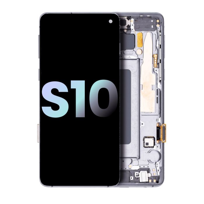 OLED Display mit Rahmen für Galaxy S10 (Service Pack) (Prism/ Ceramic Black)