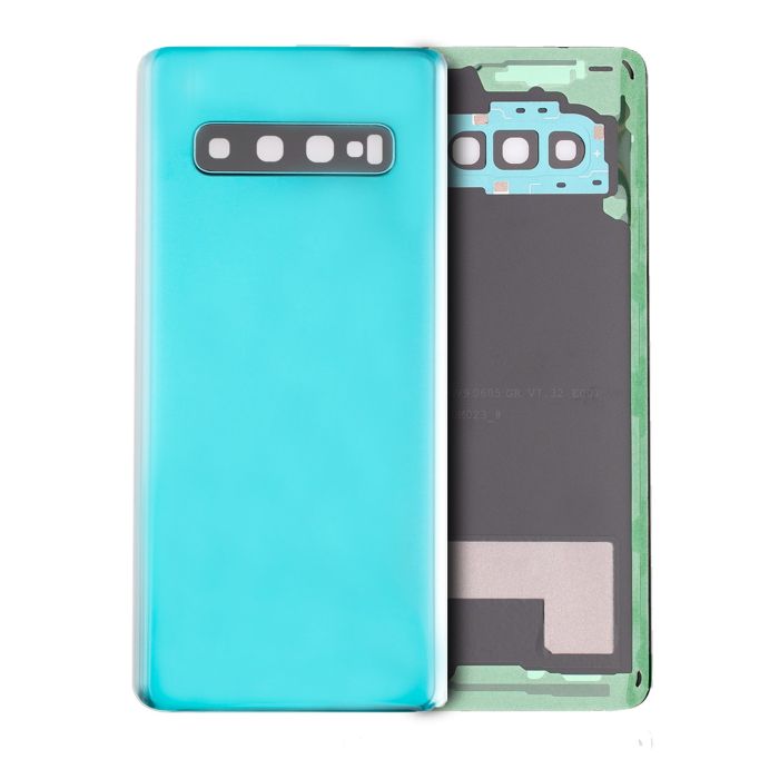 Rückseite Abdeckung mit Kameralinse für Galaxy S10 (ohne Logo) (Prism Green)