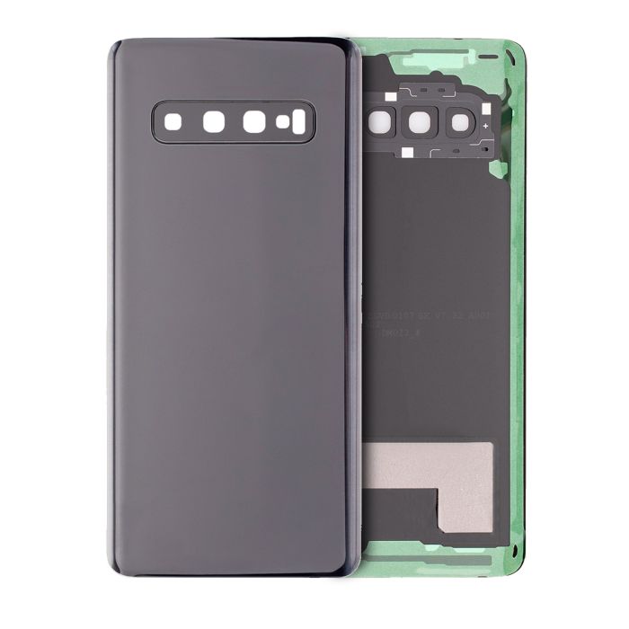 Rückseite Abdeckung mit Kameralinse für Galaxy S10 (ohne Logo) (Prism Black)