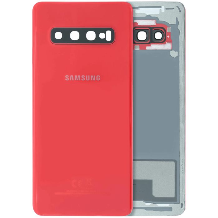 Rückglas für Samsung Galaxy S10 (Service Pack) (Rot)