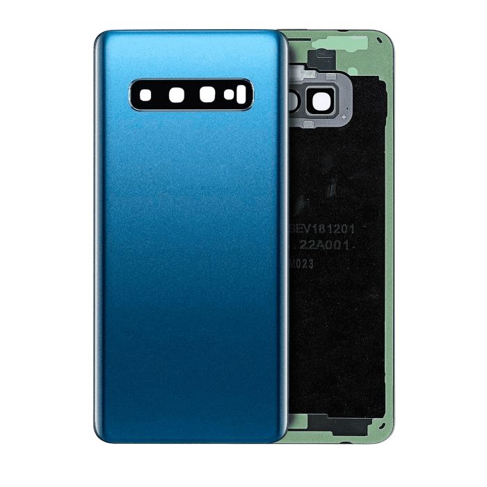 Rückglas mit Kameralinse für Samsung Galaxy S10 (Service Pack) (Prism Blue)