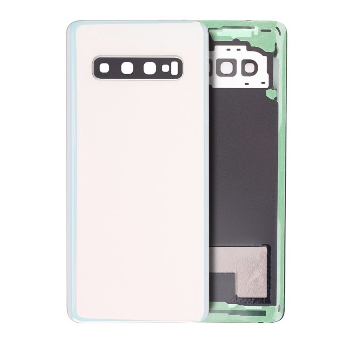Rückglas mit Kameralinse für Samsung Galaxy S10 (Service Pack) (Prism White)