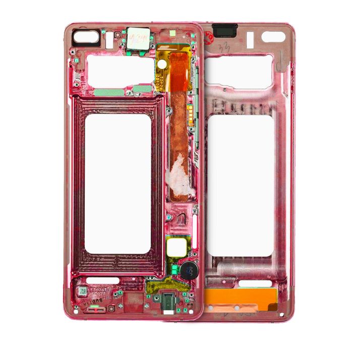 Mittelrahmen für Samsung Galaxy S10 (mit Kleinteilen) (Cardinal Red)