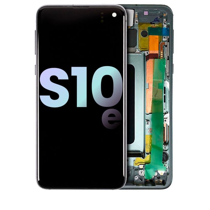 OLED Display mit Rahmen für Galaxy S10E (Service Pack) (Prism Green)