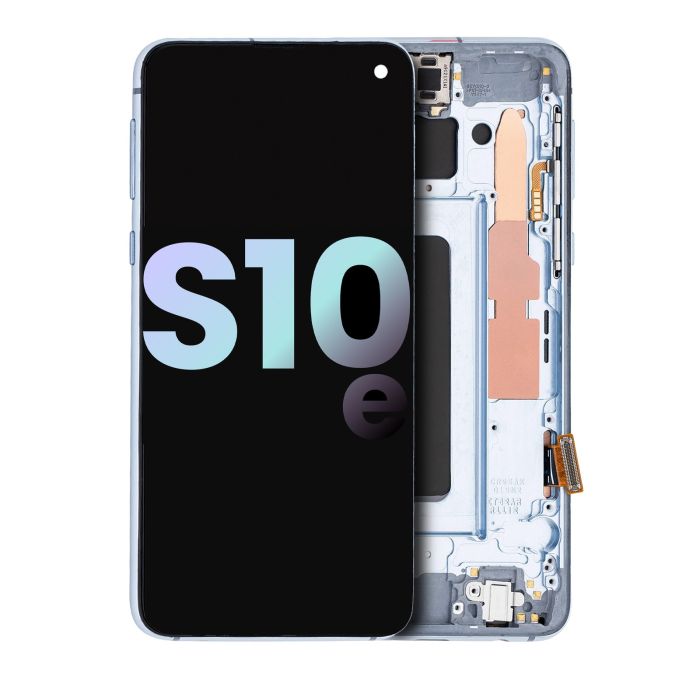 OLED Display mit Rahmen für Galaxy S10E (Service Pack) (Prism Blue)