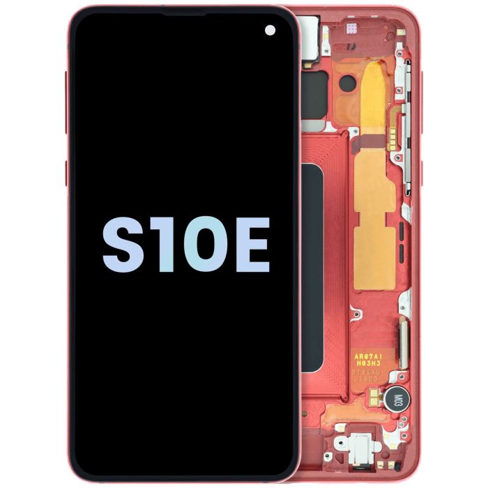 OLED Display mit Rahmen für Galaxy S10e (Service Pack) (Cardinal Red)
