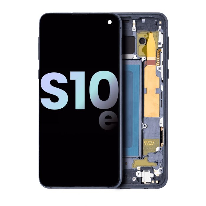 OLED Display mit Rahmen für Galaxy S10E (Service Pack) (Prism Black)