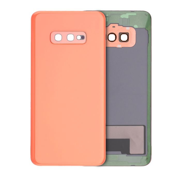 Rückseite Abdeckung mit Kameralinse für Galaxy S10E (ohne Logo) (Flamingo Pink)