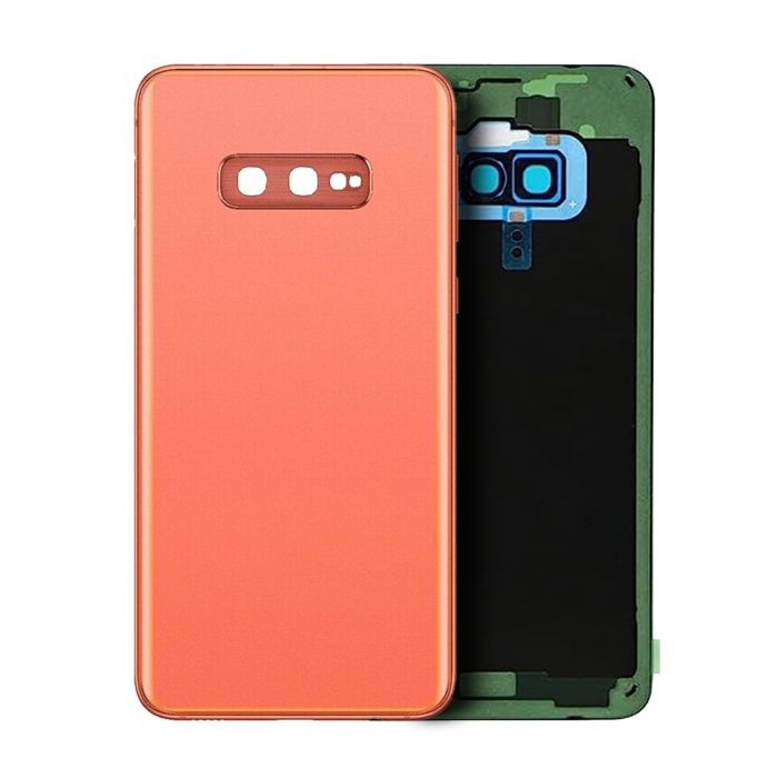 Rückglas mit Kameralinse für Samsung Galaxy S10E (Service Pack) (Flamingo Pink)