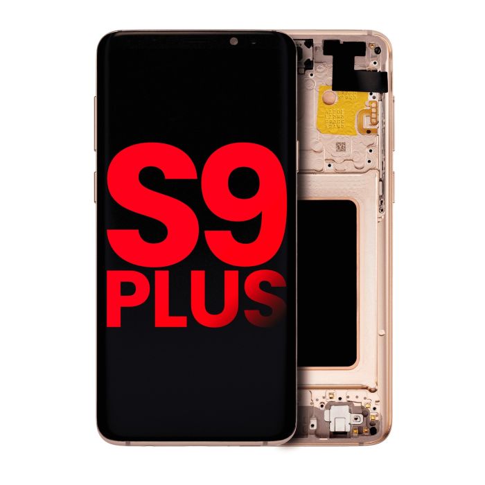 OLED Display mit Rahmen für Galaxy S9 Plus (Aftermarket Plus) (Sunrise Gold)