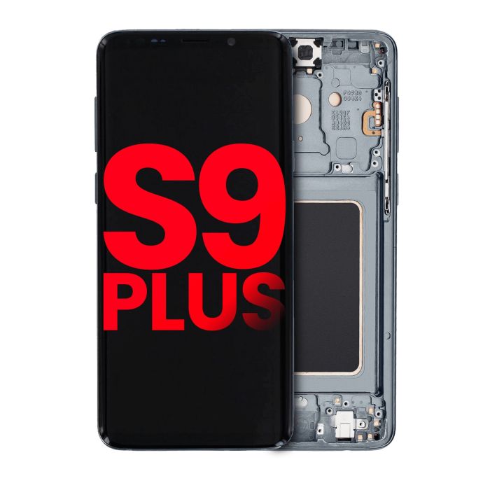 OLED Display mit Rahmen für Galaxy S9 Plus (Aftermarket Plus) (Titanium Gray)