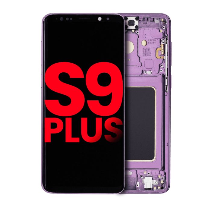 OLED Display mit Rahmen für Galaxy S9 Plus (Aftermarket Plus) (Lilac Purple)