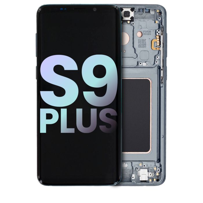 OLED Display Einheit mit Rahmen für Samsung Galaxy S9 Plus (Service Pack) (Grau)