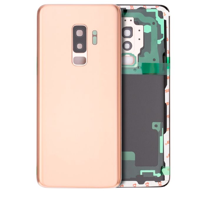 Rückglas mit Kameralinse für Galaxy S9 Plus (ohne Logo) (Sunrise Gold)