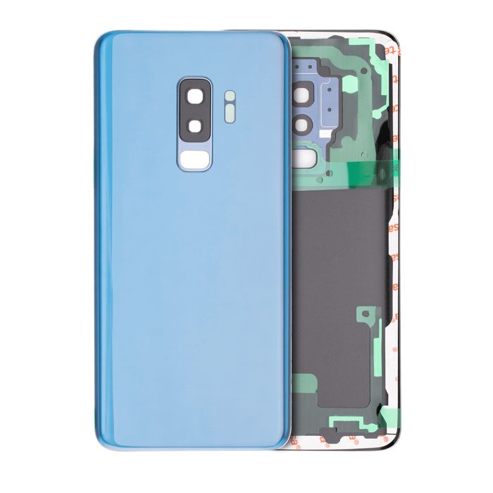 Rückglas mit Kameralinse für Galaxy S9 Plus (ohne Logo) (Coral Blue)