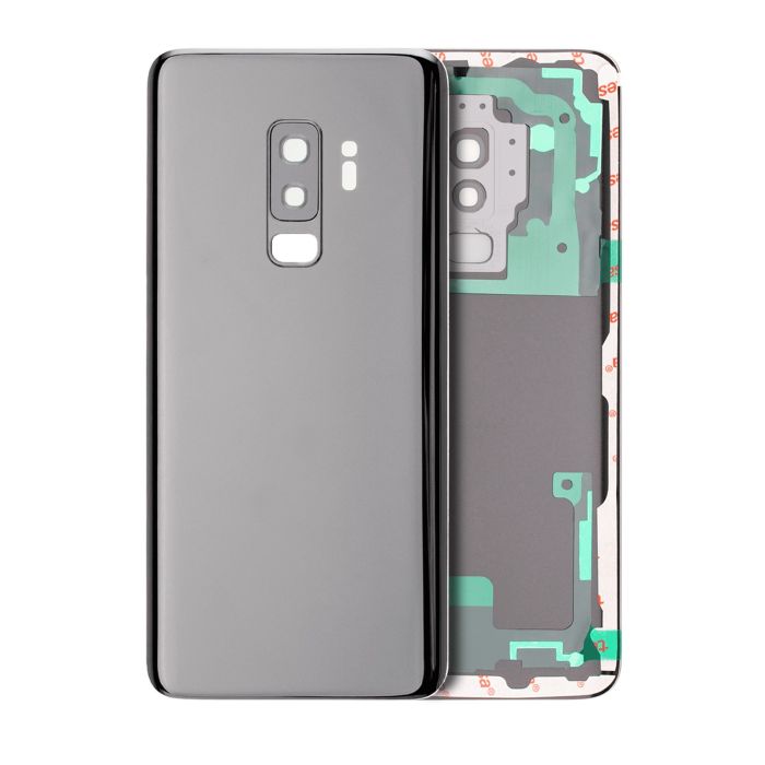 Rückglas mit Kameralinse für Galaxy S9 Plus (ohne Logo) (Titanium Gray)