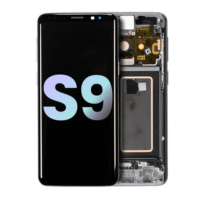 OLED Display mit Rahmen für Galaxy S9 (Service Pack) (Titanium Gray)