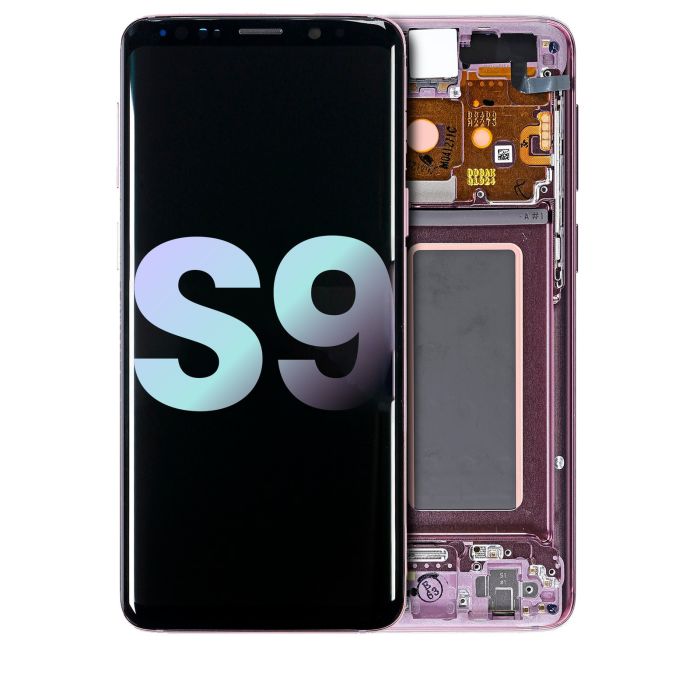 OLED Display mit Rahmen für Galaxy S9 (Service Pack) (Lilac Purple)