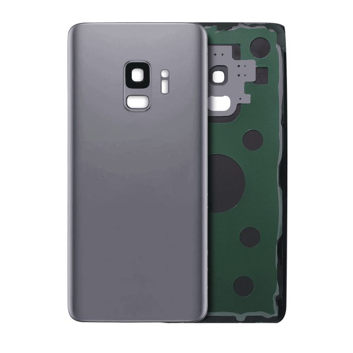 Rückglas mit Kameralinse für Galaxy S9 (ohne Logo) (Titanium Gray)