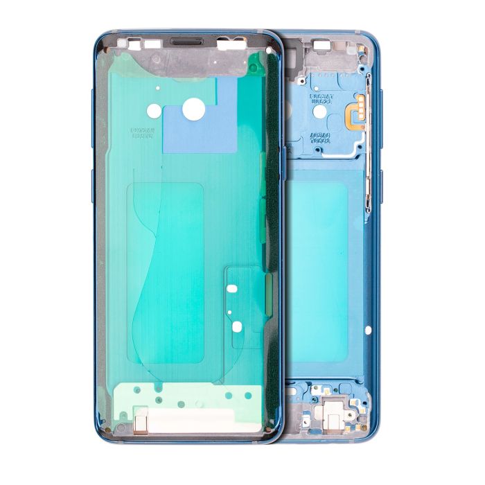 Mittelrahmen für Samsung Galaxy S9 (mit SmallParts) (Coral Blue Rahmen)