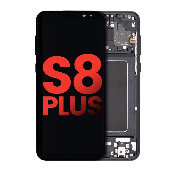OLED Display mit Rahmen für Galaxy S8 Plus (Aftermarket Plus) (Midnight Black)