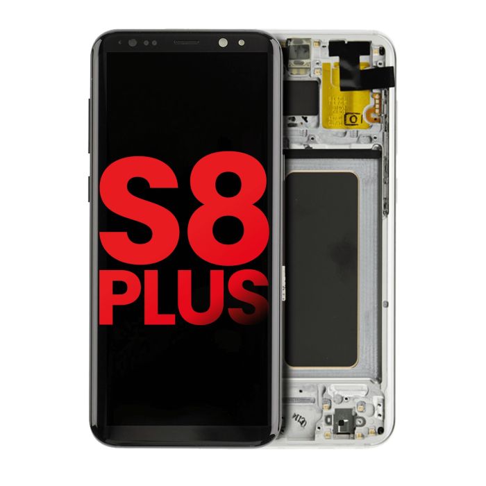 OLED Display mit Rahmen für Galaxy S8 Plus (Aftermarket Plus) (Arctic Silver)