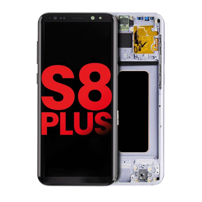 OLED Display mit Rahmen für Galaxy S8 Plus (Aftermarket Plus) (Orchid Gray)